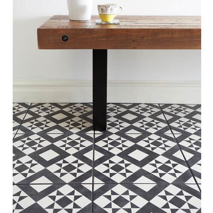 Retro Black Feature Floor Tile BCT53606 TilesDecor