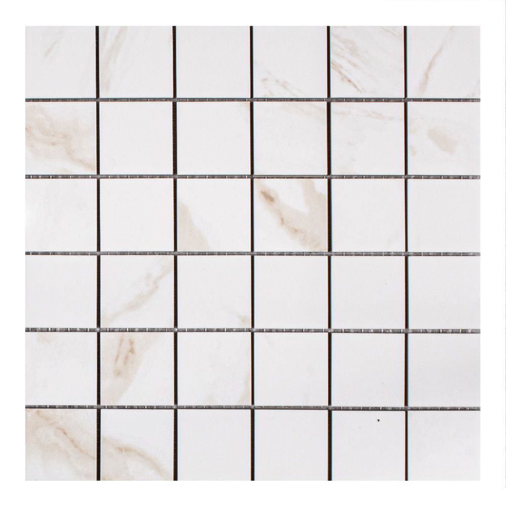 Gentle Gold Gloss Marble Effect Porcelain Mosaic Tile TilesDecor