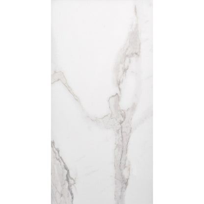White Polished Marble Wall and Floor Tile 30x60cm https://tile.co.uk/collections/floor-tiles/products/30x60cm-statuario-mercury-polished-tile