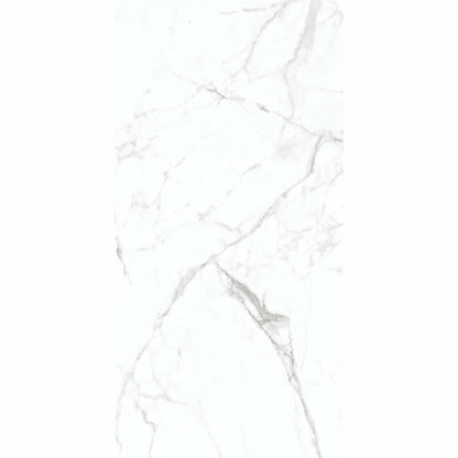 Allura XL 60x120cm White Matt Marble Effect Porcelain Wall and Floor Tiles TilesDecor