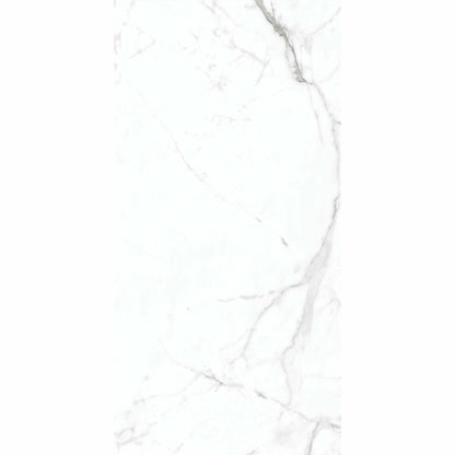 Allura XL 60x120cm White Matt Marble Effect Porcelain Wall and Floor Tiles TilesDecor