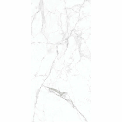 Allura XL 60x120cm White Matt Marble Effect Porcelain Wall and Floor Tiles TilesDecor