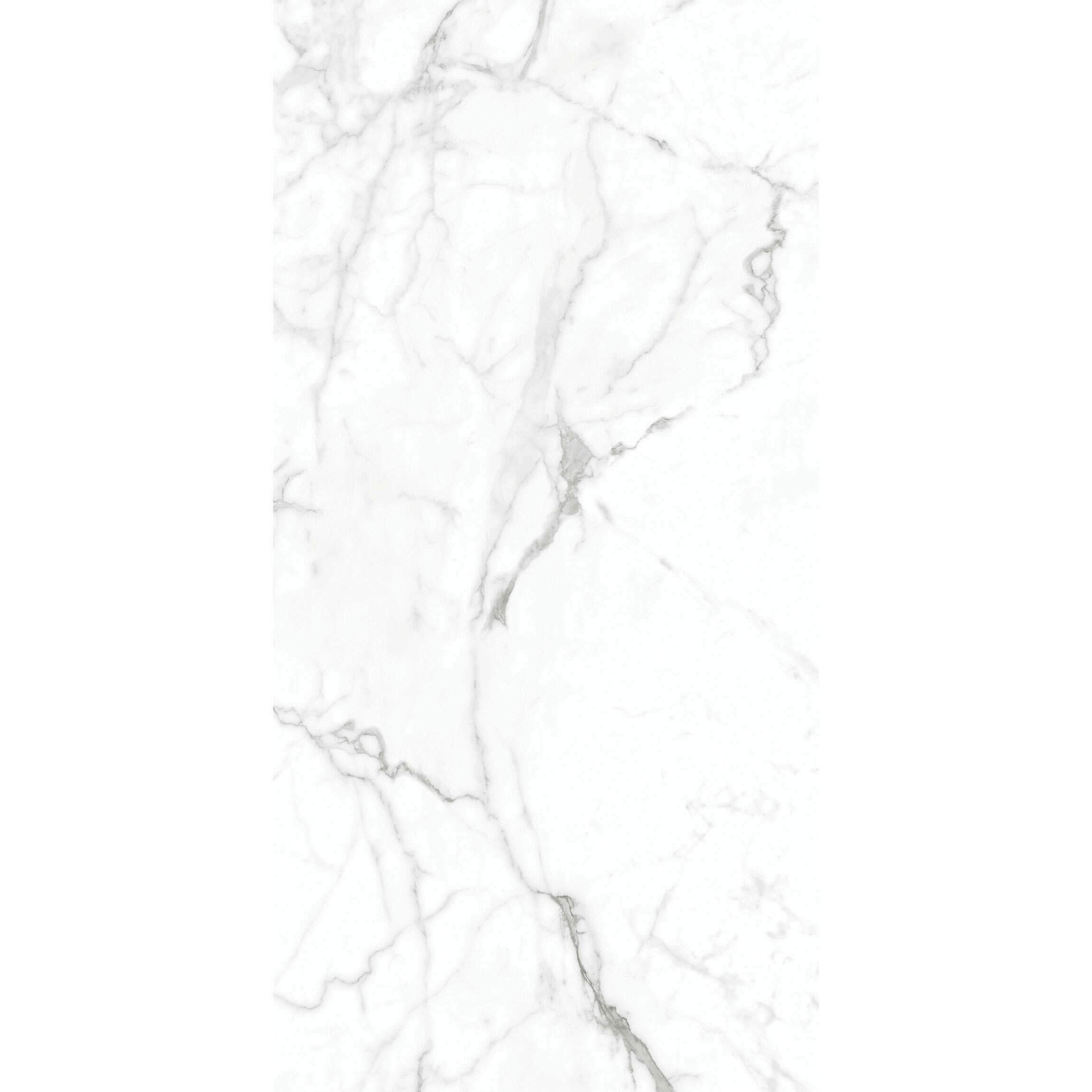 Allura XL White Marble Effect 60x120cm Polished Porcelain Wall and Floor Tiles TilesDecor