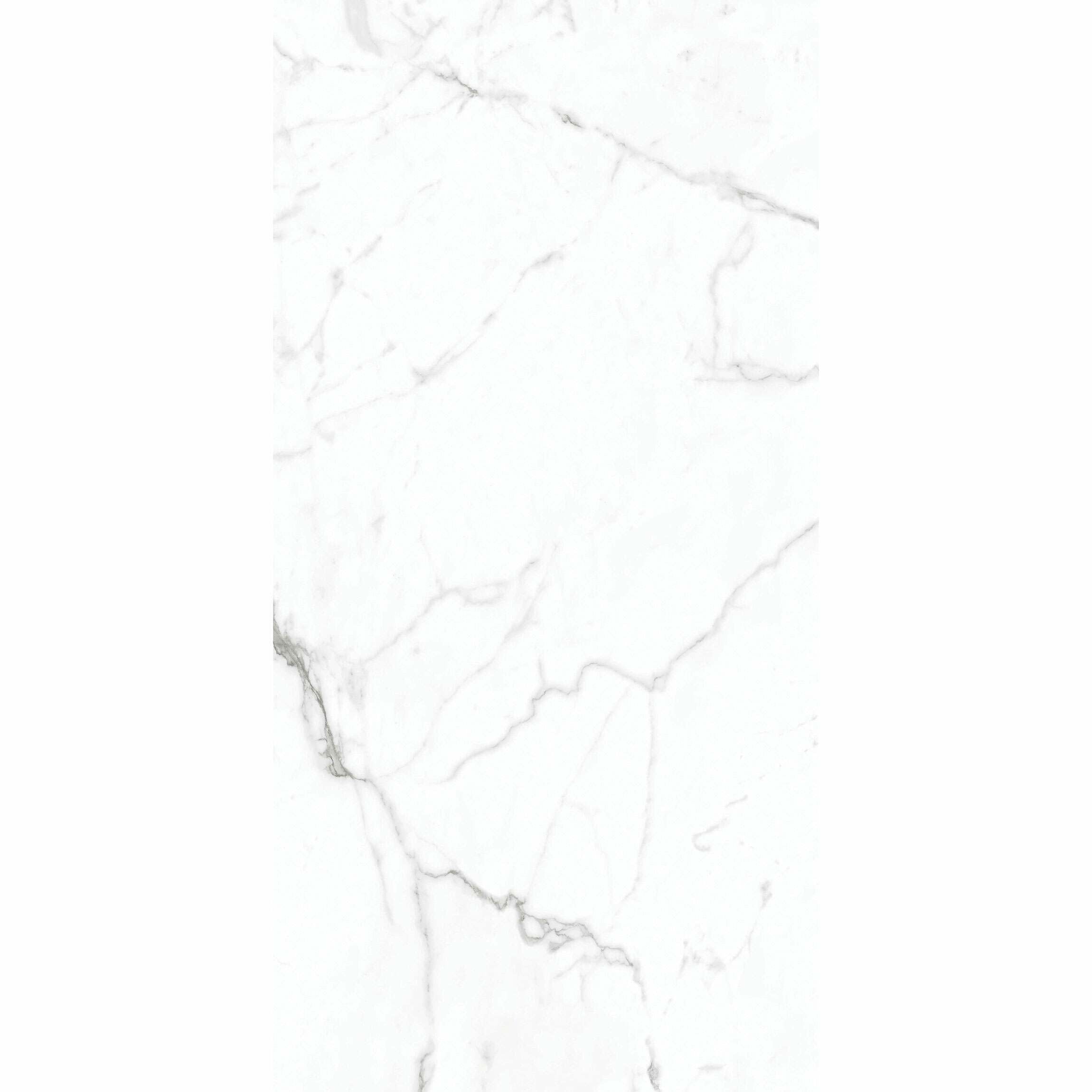 Allura XL White Marble Effect 60x120cm Polished Porcelain Wall and Floor Tiles TilesDecor