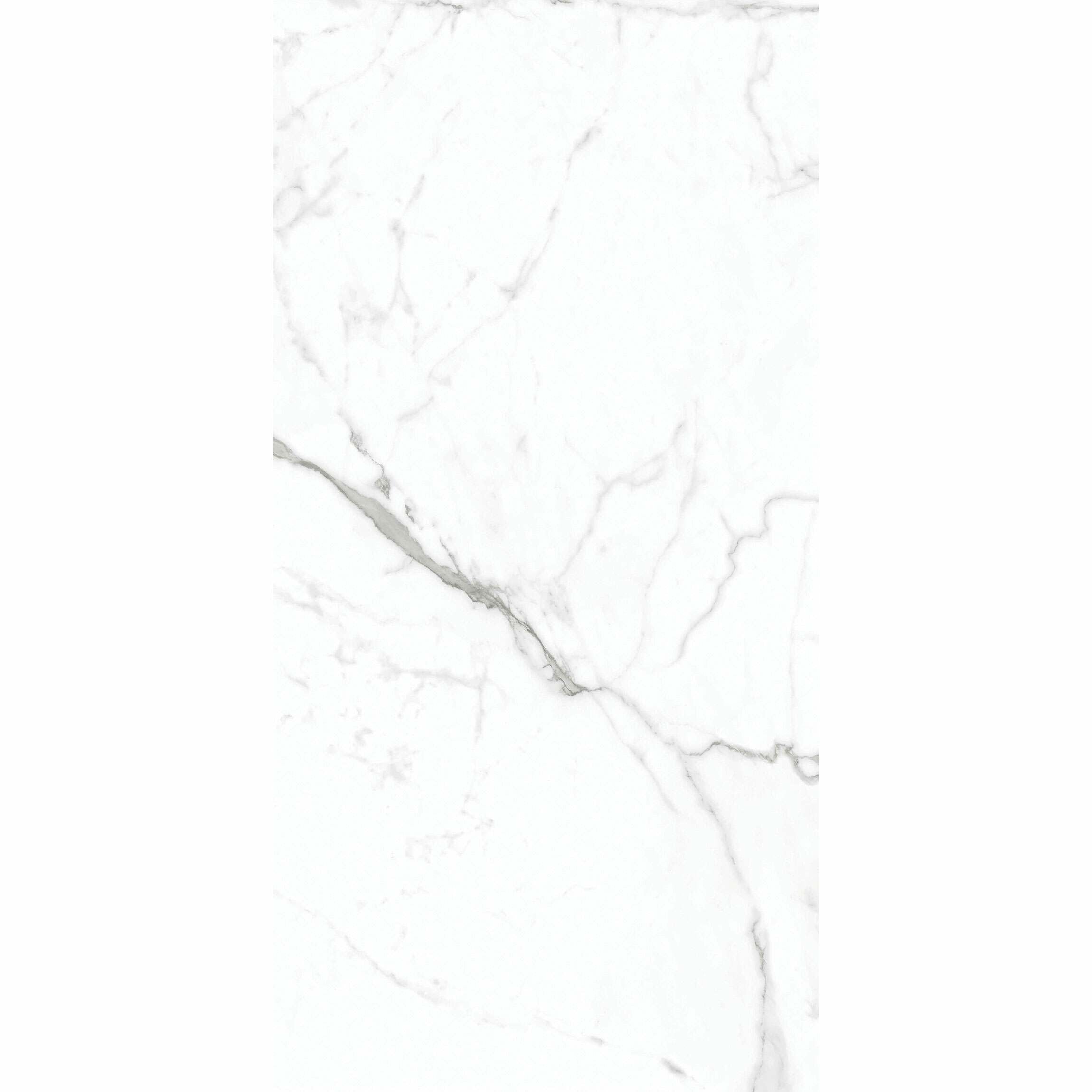 Allura XL White Marble Effect 60x120cm Polished Porcelain Wall and Floor Tiles TilesDecor