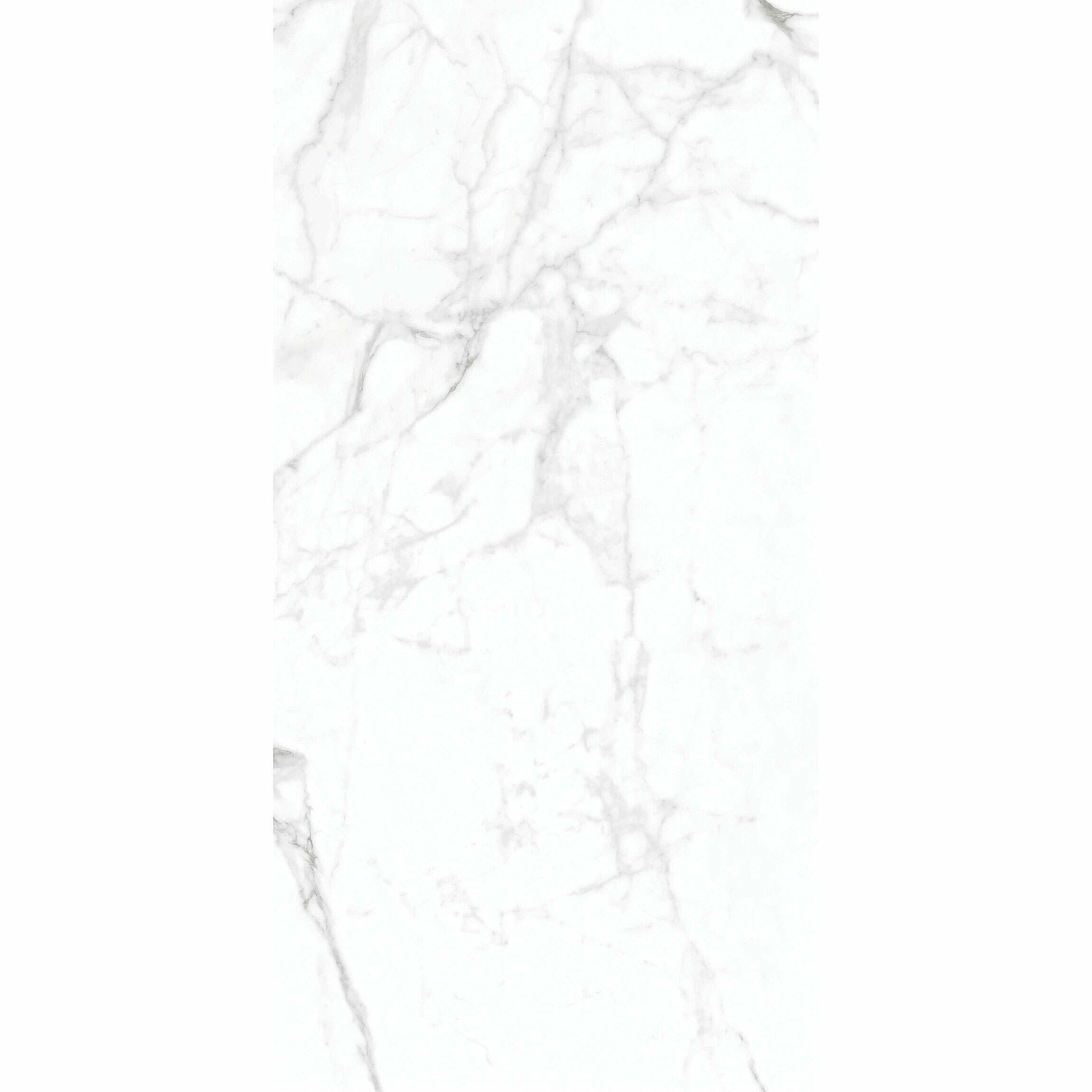 Allura XL White Marble Effect 60x120cm Polished Porcelain Wall and Floor Tiles TilesDecor