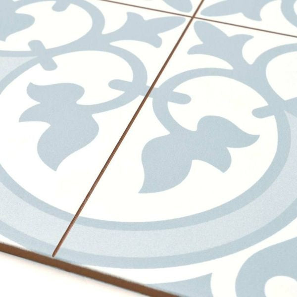 Charter Powder Blue classic pattern wall and floor tile BCT12909