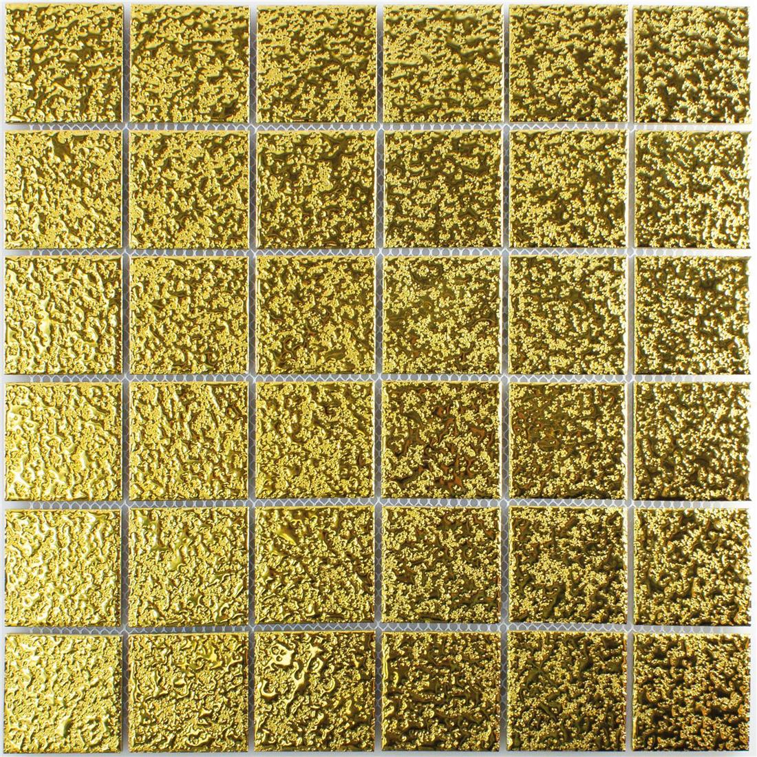 Crackled Gold Ceramic Mosaic Tile Mosafil TM34996 or Axel GO 484