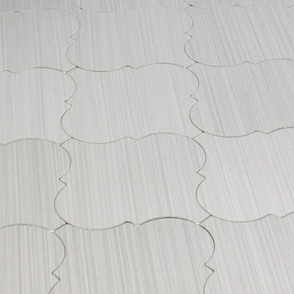 Metal Self Adhesive Ensenada Silver Mosaic Tiles Axel SAM 4MMLAT