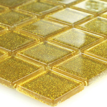Glitter Gold Glass Mosaic Tiles Axel CM4GO5
