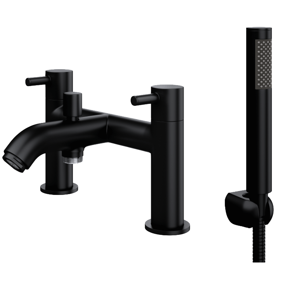Ellsi Bounce Bath Shower Mixer Tap with Shower Handset and Holder - Matt Black, PDT-000361 Ellsi
