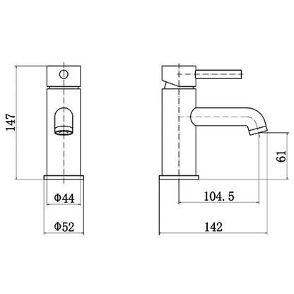 Ellsi Bounce Mono Basin Mixer Tap - Chrome, PDT-000692 Ellsi