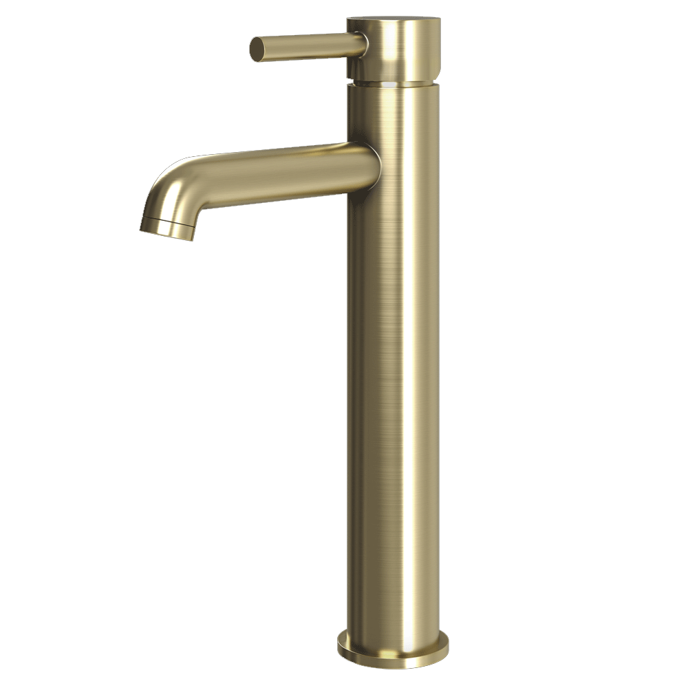 Ellsi Bounce High Rise Mono Basin Mixer Tap - Brushed Brass, PDT-000696 Ellsi
