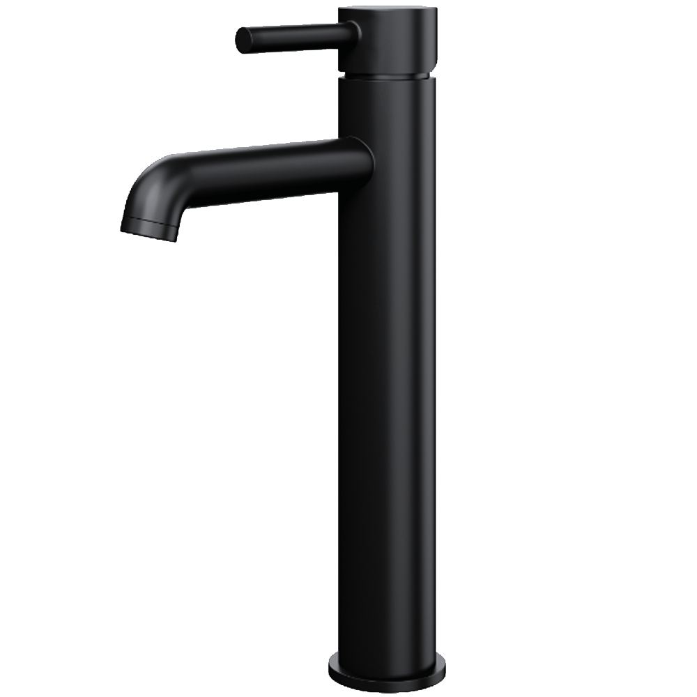 Ellsi Bounce High Rise Mono Basin Mixer Tap - Matt Black, PDT-000697 Ellsi