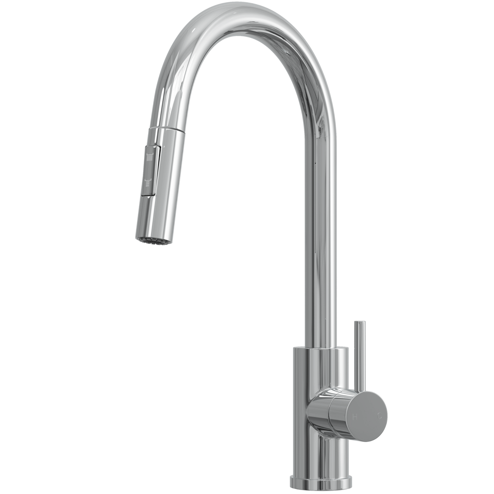 Ellsi Cato Pull Out Single Lever Kitchen Sink Mixer Tap with Swivel Spout - Chrome, PDT-000452 Ellsi