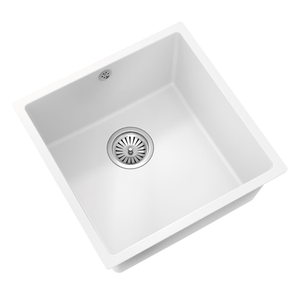 ELLSI Comite Matt White Single Bowl Inset/Undermounted Sink, PDT-000095 Ellsi