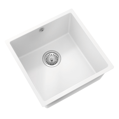 ELLSI Comite Matt White Single Bowl Inset/Undermounted Sink, PDT-000095 Ellsi