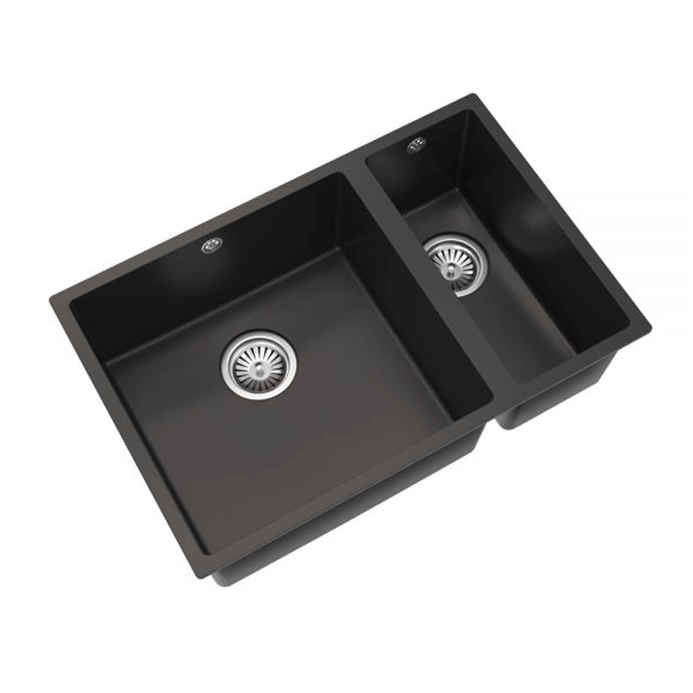 ELLSI Comite Matt Black 1.5 Bowl Inset/Undermounted Sink, PDT-000100 Ellsi