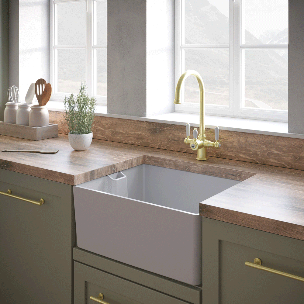 ELLSI Comite White Belfast Sink, PDT-000258 Ellsi
