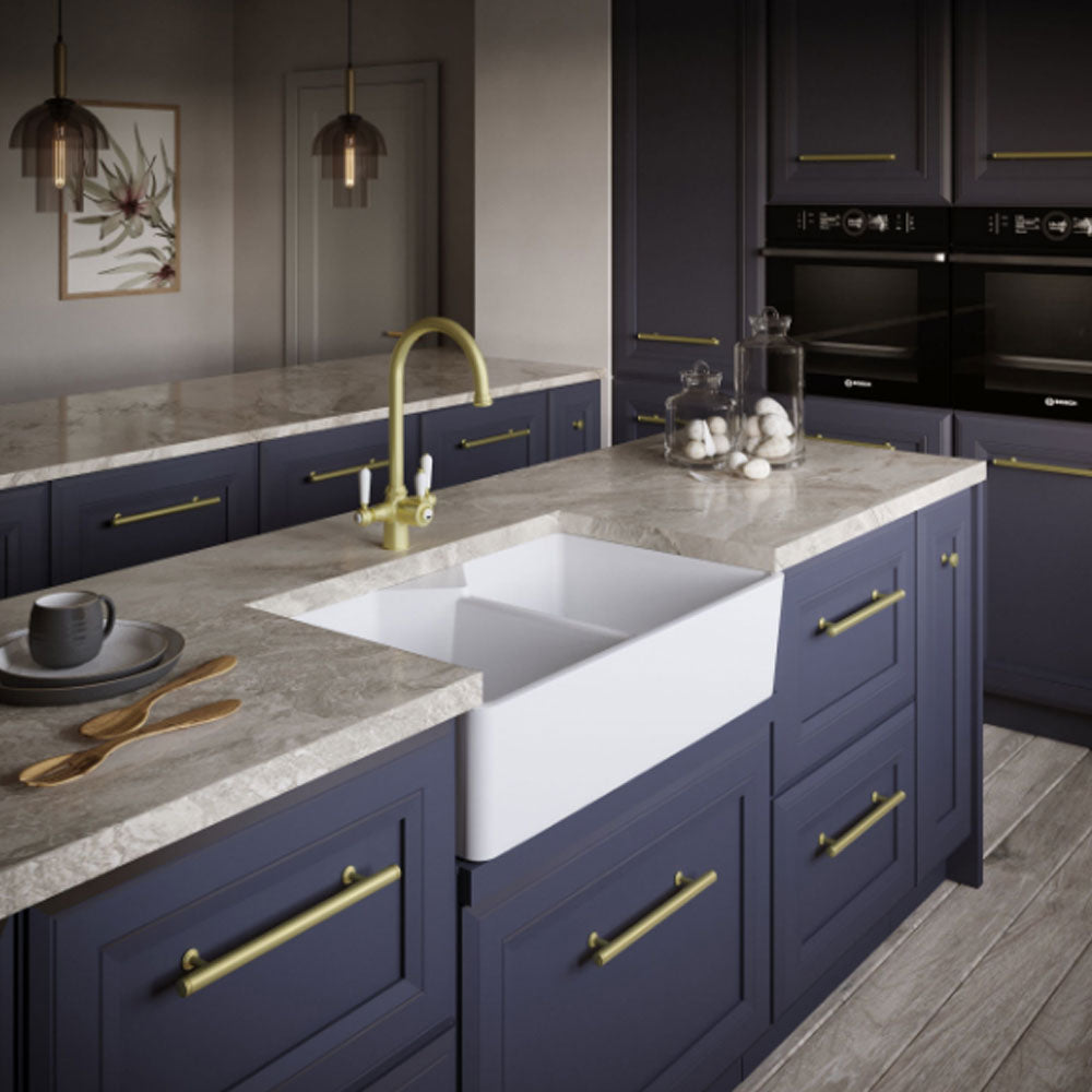 ELLSI Comite White Double Butler/Belfast Sink, PDT-000259 Ellsi