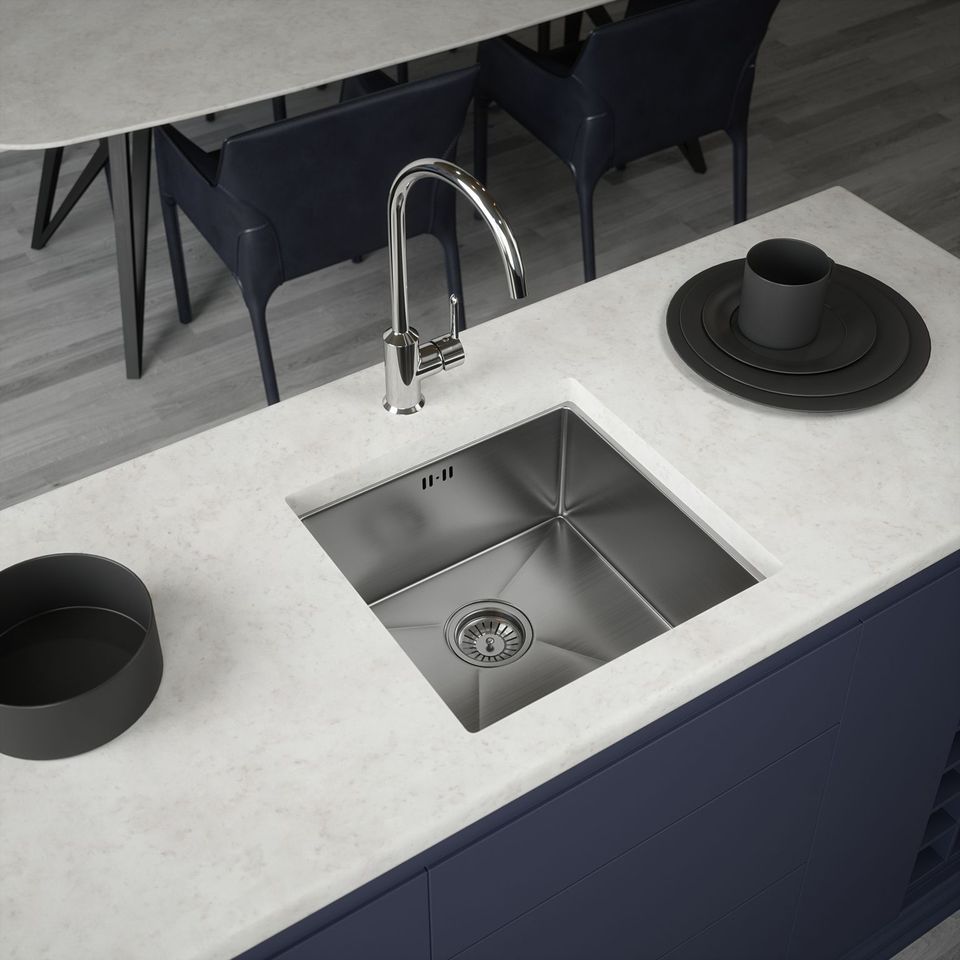 Ellsi Elite Undermounted Stainless Steel Single Bowl Sink, PDT-000078 Ellsi