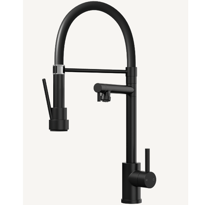Ellsi Goda Pull Out Single Lever Kitchen Sink Mixer Tap with Gel Hose - Matt Black, PDT-000384 Ellsi