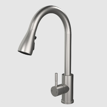 Ellsi Kitchen Sink Mixer Tap with Pull Out Spray and Swivel Spout - Brushed Steel, PDT-000262 Ellsi
