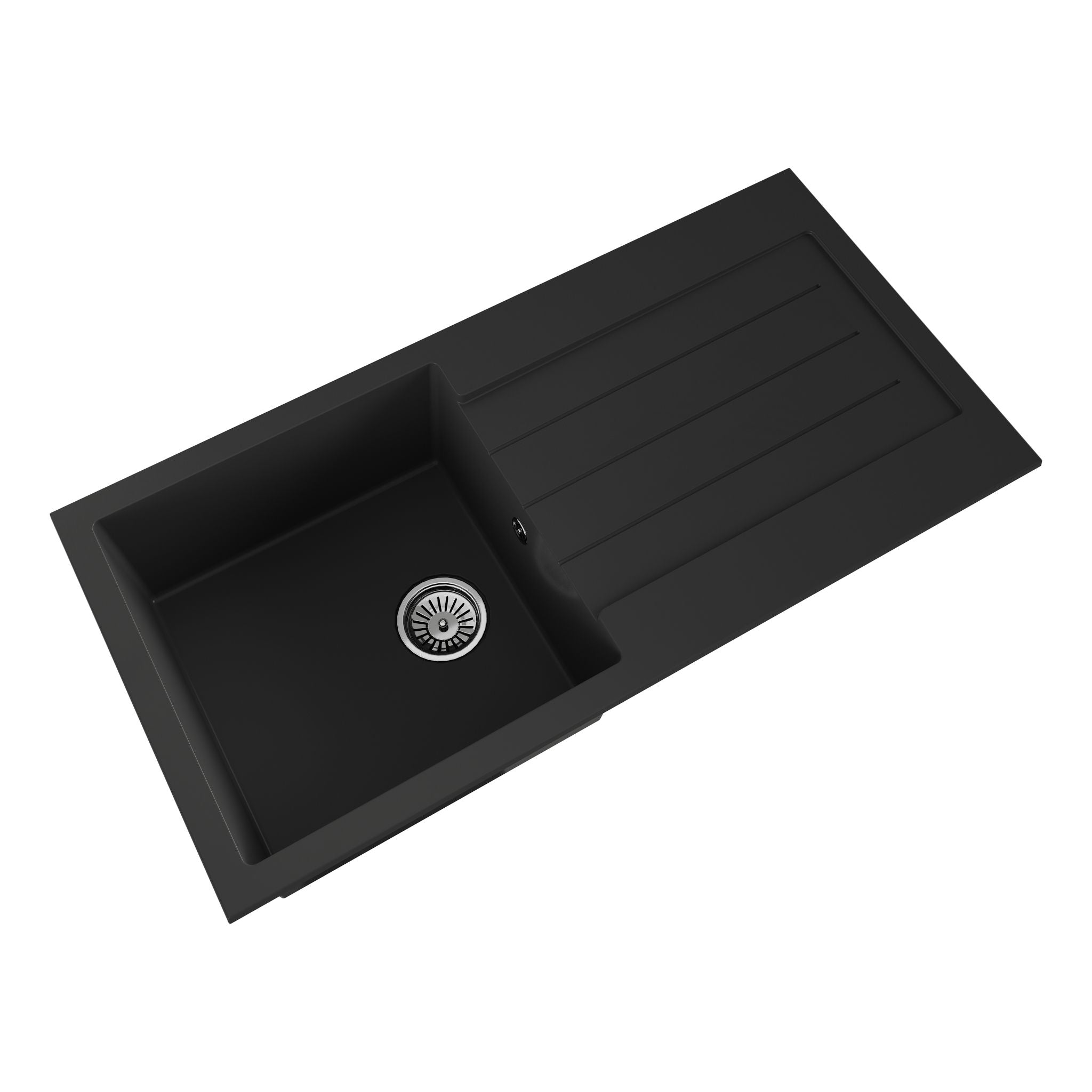 Ellsi Undermount Kitchen Sink and Drainer with Waste 1000mm L x 500mm W - Black,PDT-000060 Ellsi