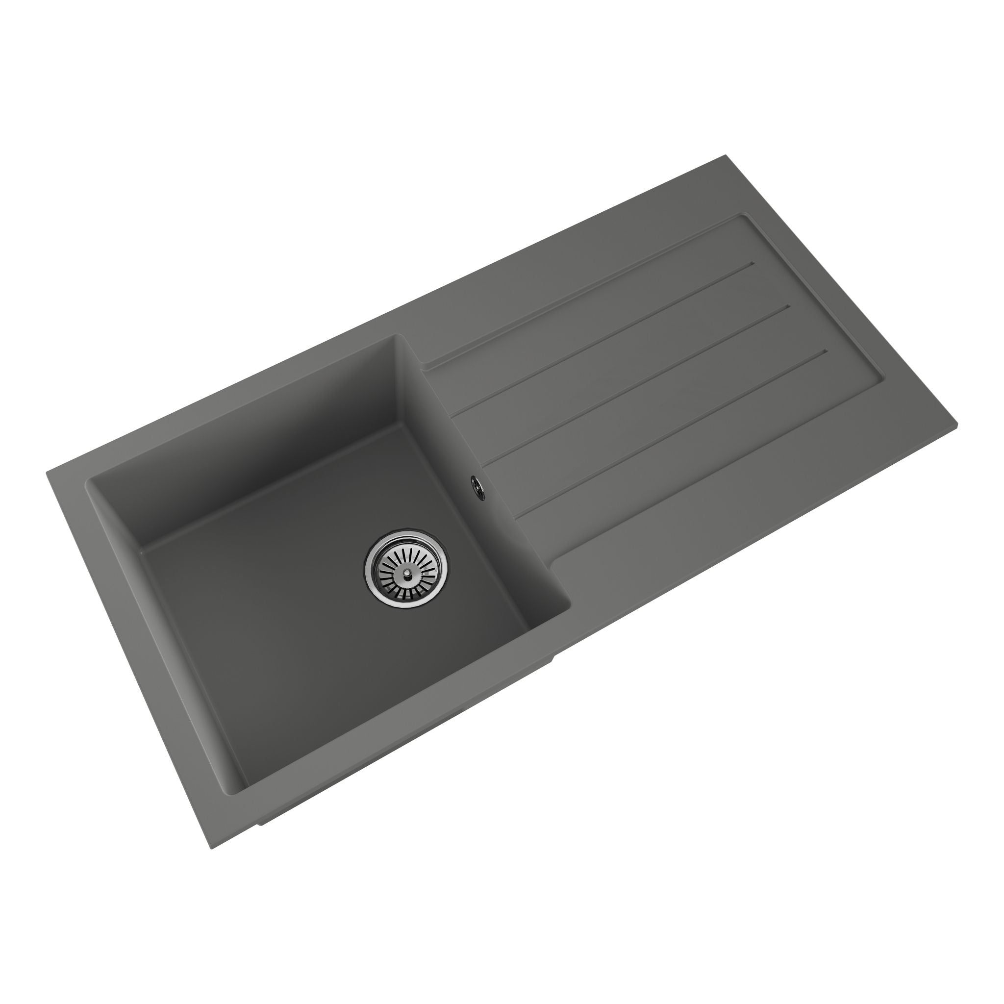 Ellsi Undermount Kitchen Sink and Drainer with Waste 1000mm L x 500mm W - Grey, PDT-000076 Ellsi