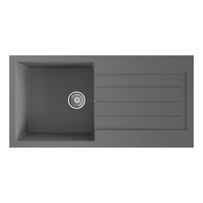 Ellsi Undermount Kitchen Sink and Drainer with Waste 1000mm L x 500mm W - Grey, PDT-000076 Ellsi
