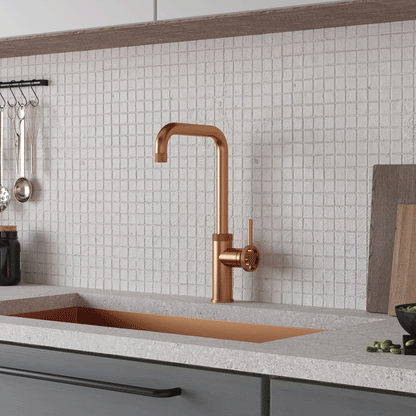 Ellsi Labor Single Lever Kitchen Sink Mixer Tap with Swivel Spout - Brushed Copper, PDT-000416 Ellsi