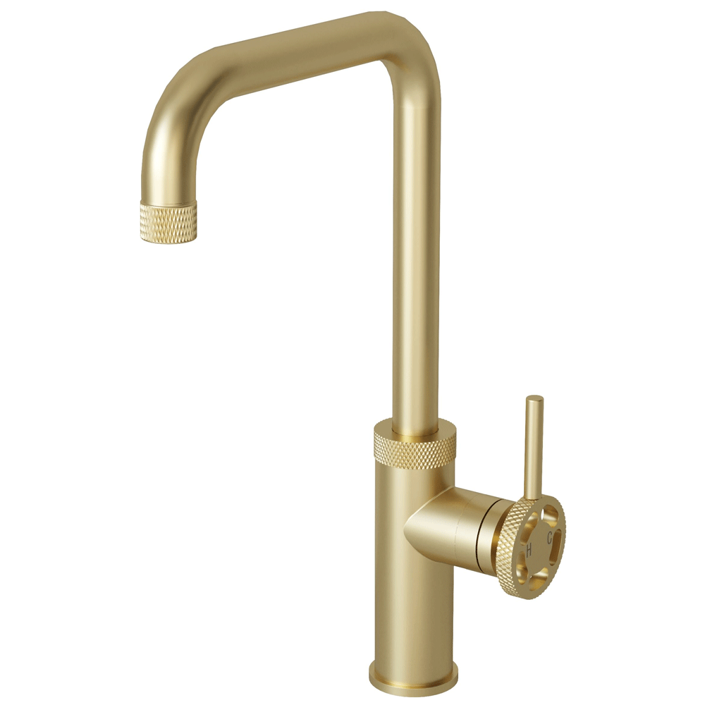 Ellsi Labor Single Lever Kitchen Sink Mixer Tap with Swivel Spout - Brushed Brass, PDT-000419 Ellsi