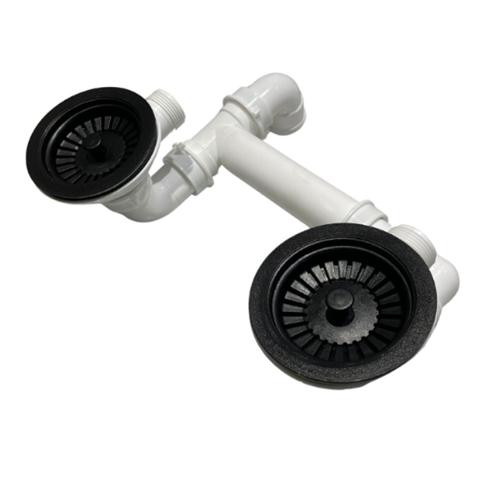 Ellsi Plumbing Kit for 2.0 Bowl Kitchen Sink - White, PDT-000548 Ellsi