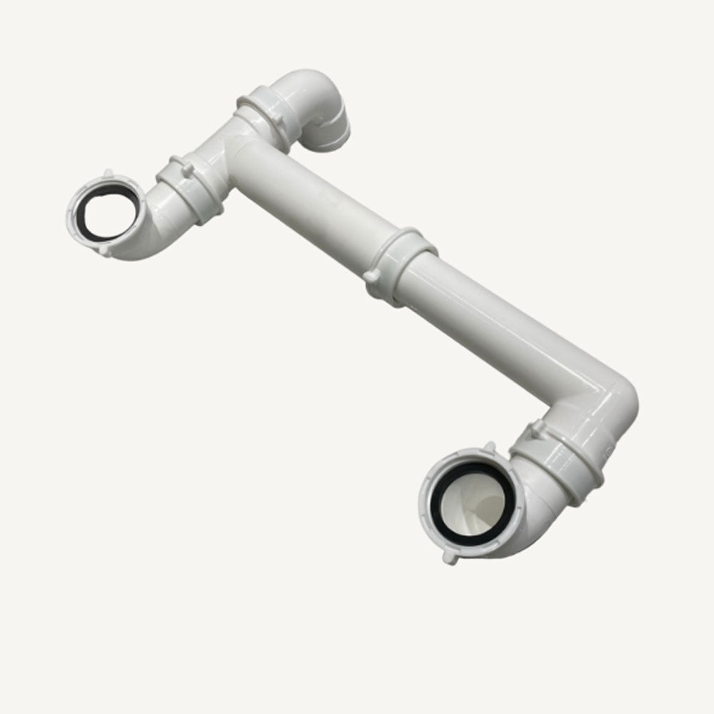 Ellsi Plumbing Kit for 2.0 Bowl Kitchen Sink - White, PDT-000548 Ellsi