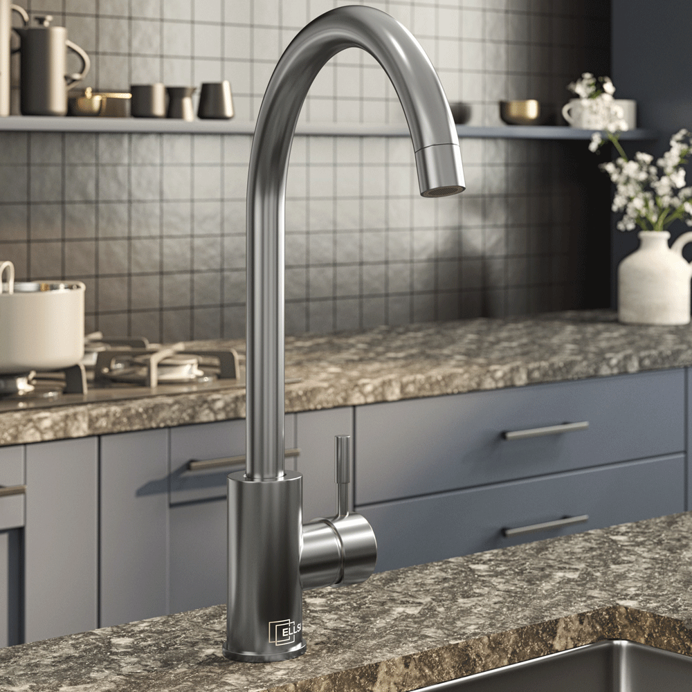Ellsi Tivoli Single Lever Kitchen Sink Mixer Tap with Swivel Spout - Gun Metal, PDT-000543 Ellsi