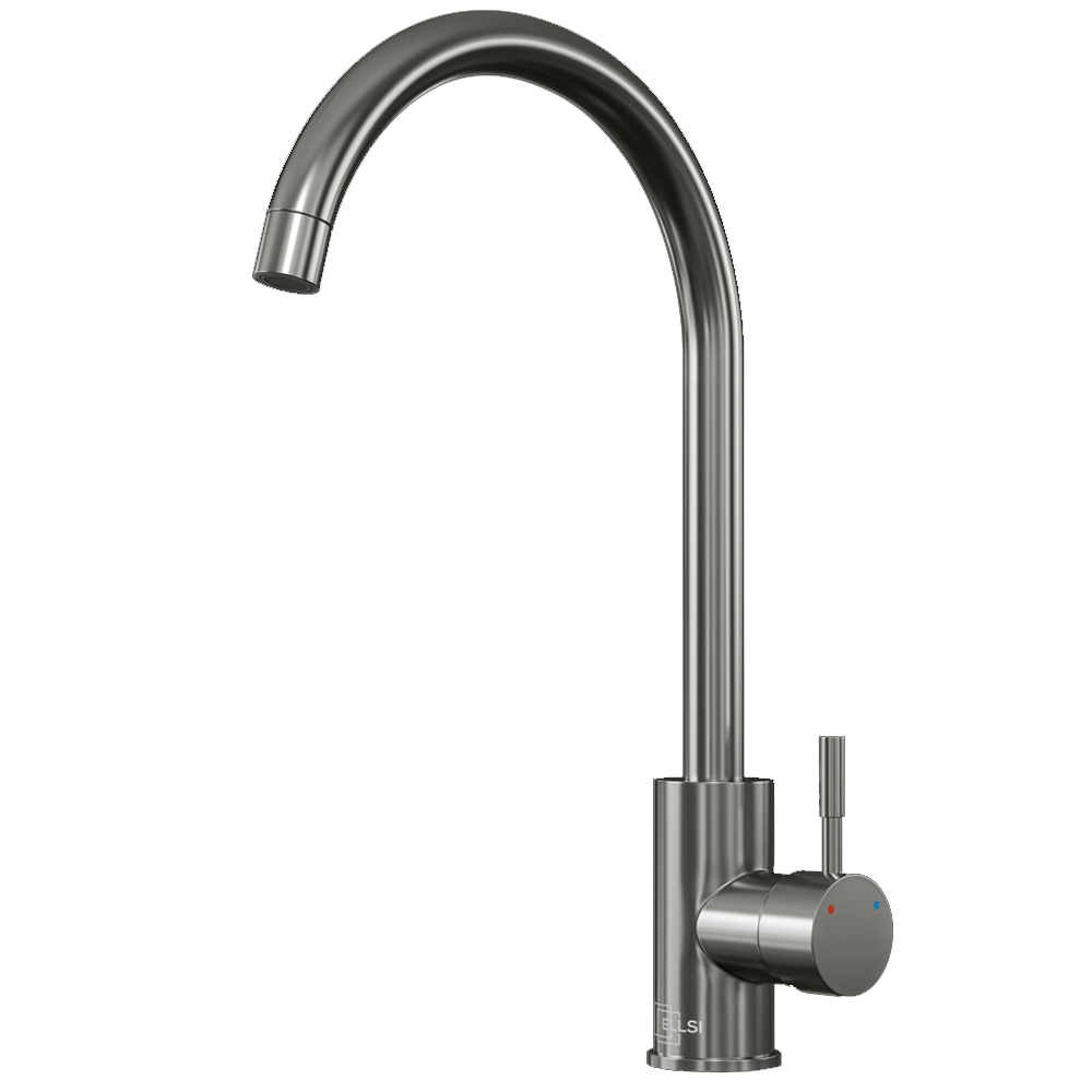 Ellsi Tivoli Single Lever Kitchen Sink Mixer Tap with Swivel Spout - Gun Metal, PDT-000543 Ellsi