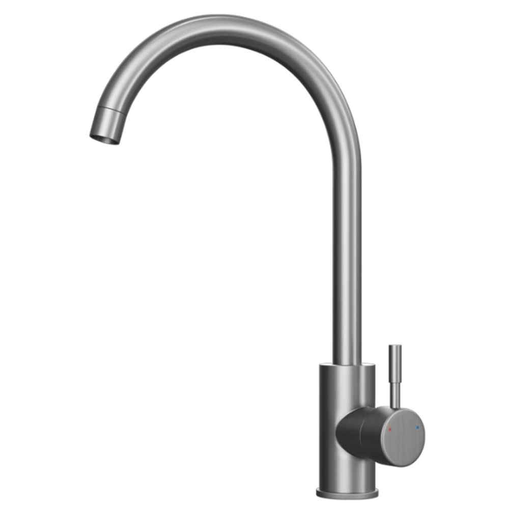 Ellsi Tivoli Kitchen Sink Mixer Tap with Swivel Spout - Brushed Stainless Steel, PDT-000055 Ellsi
