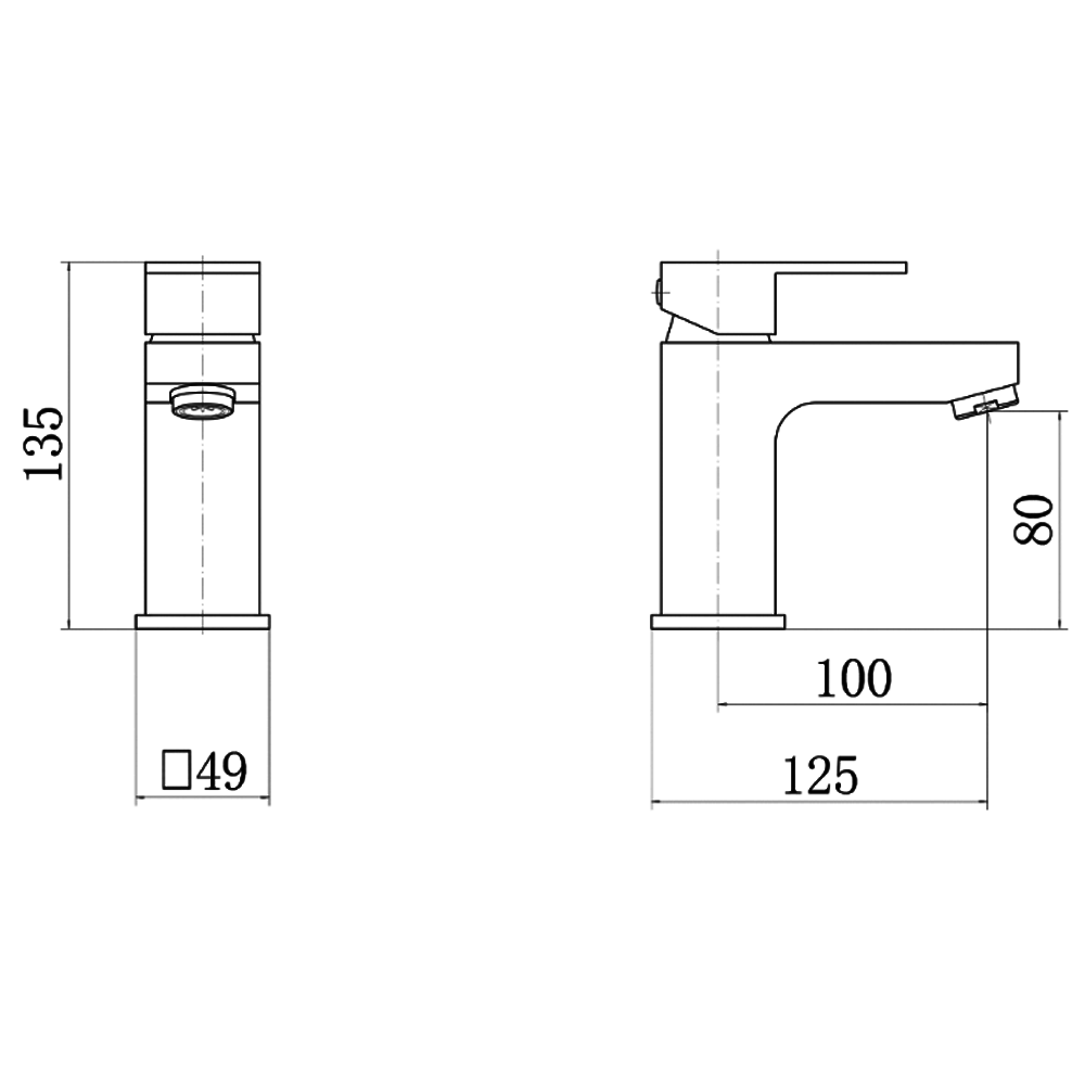 Ellsi Veal Mono Basin Mixer Tap - Chrome, PDT-000340 Ellsi