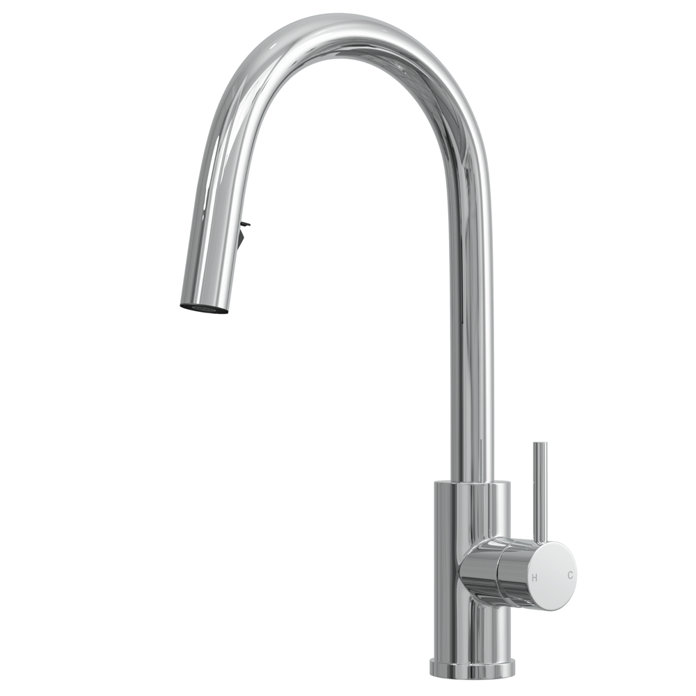 Ellsi Velia Pull Out Single Lever Kitchen Sink Mixer Tap - Chrome, PDT-000456 Ellsi