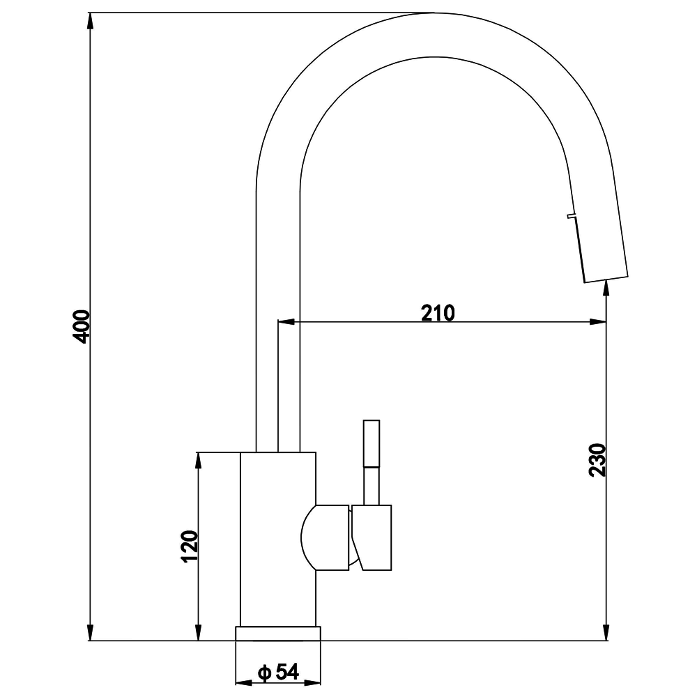 Ellsi Velia Pull Out Single Lever Kitchen Sink Mixer Tap - Brushed Brass, PDT-000459 Ellsi