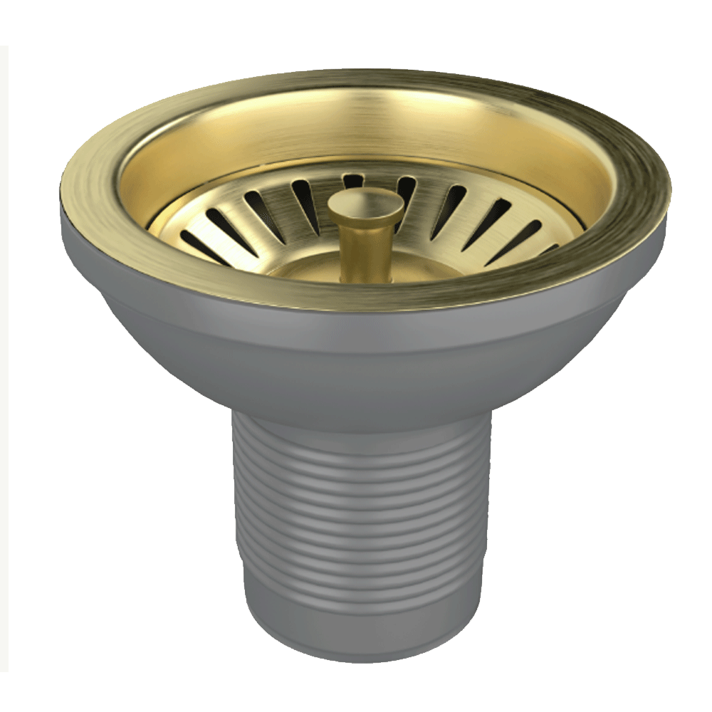 Ellsi Round Basket Strainer Kitchen Sink Waste - Brushed Brass, PDT-000302 Ellsi