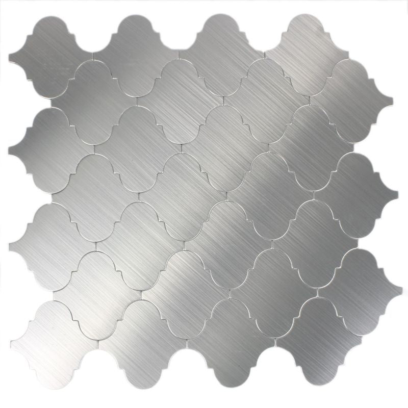 Metal Self Adhesive Ensenada Silver Mosaic Tiles Axel SAM 4MMLAT