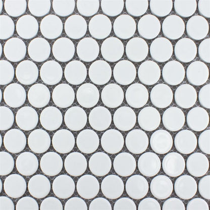 Blanc Penny Gloss Mosaic Tile Mosafil TM35358 Axel Knopf 100N