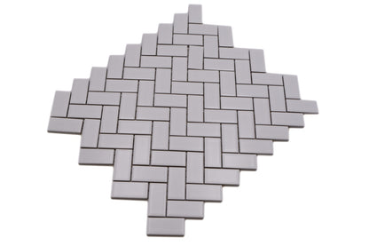 Black Herringbone Matt Mosaic Tile HUH CHB 05WM