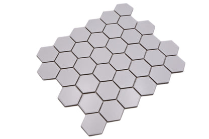 Hexagon Matt White Mosaic Tile (Copy) HUH HX 085