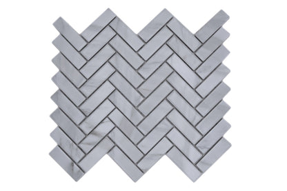Stone White Herringbone Matt Mosaic Tile HUH HB SO 10