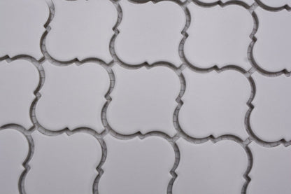 White Matt Arabesque Mosaic Tile HUH CLP 2BG
