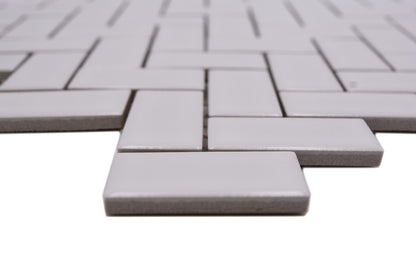 Black Herringbone Matt Mosaic Tile HUH CHB 05WM