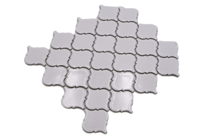 White Gloss Arabesque Mosaic Tile HUH CLP 1WG