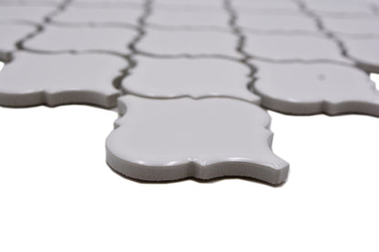 White Gloss Arabesque Mosaic Tile HUH CLP 1WG